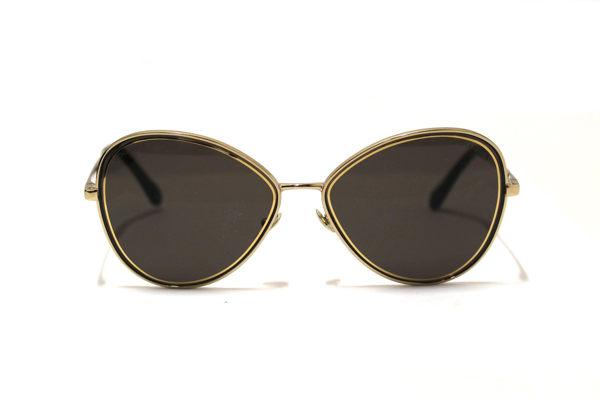 Chanel Black and Gold Oversize Sunglasses | Havik Shop.com - Shop Now at Havik Shop.com