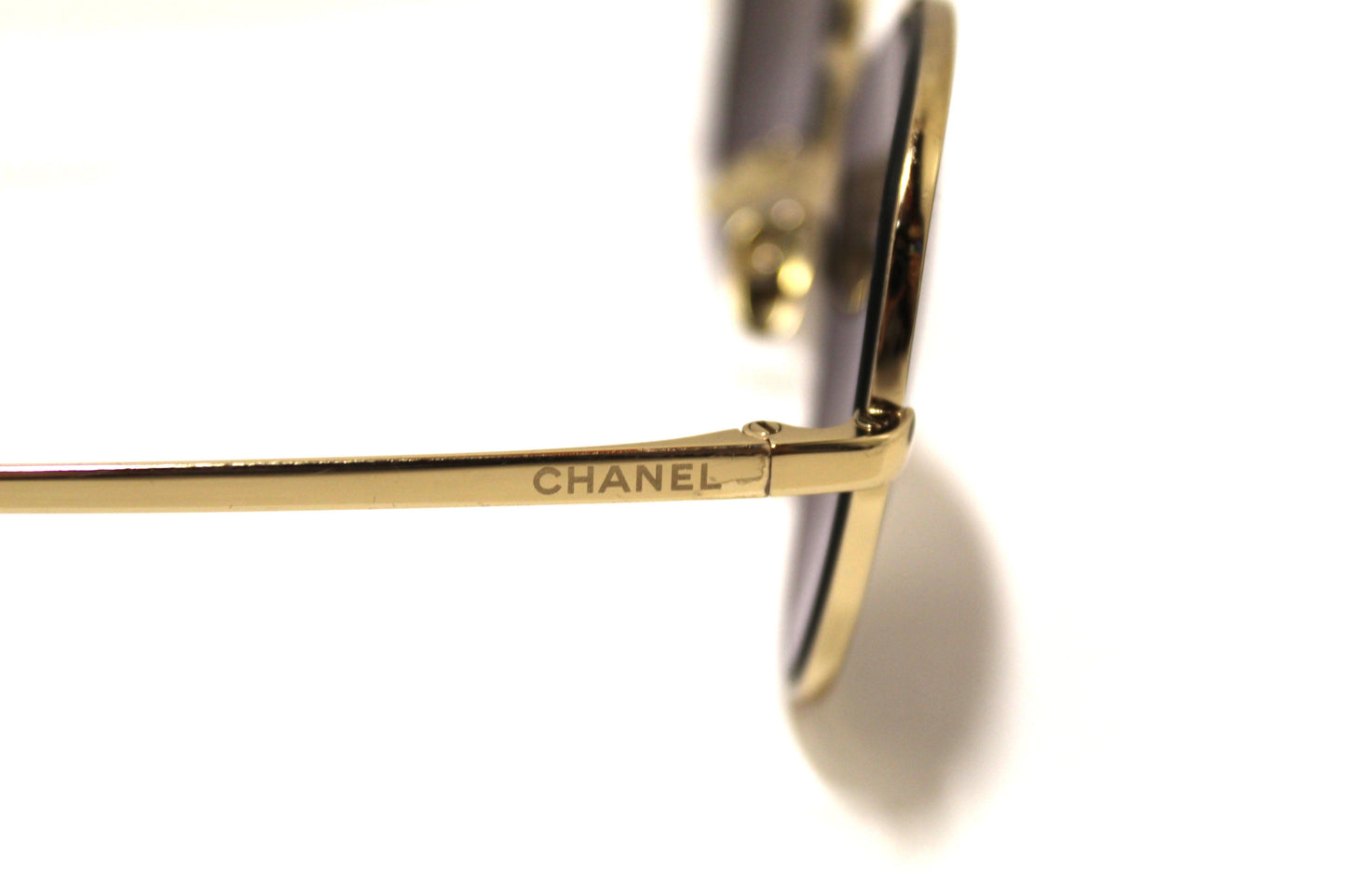 Chanel Black and Gold Oversize Sunglasses