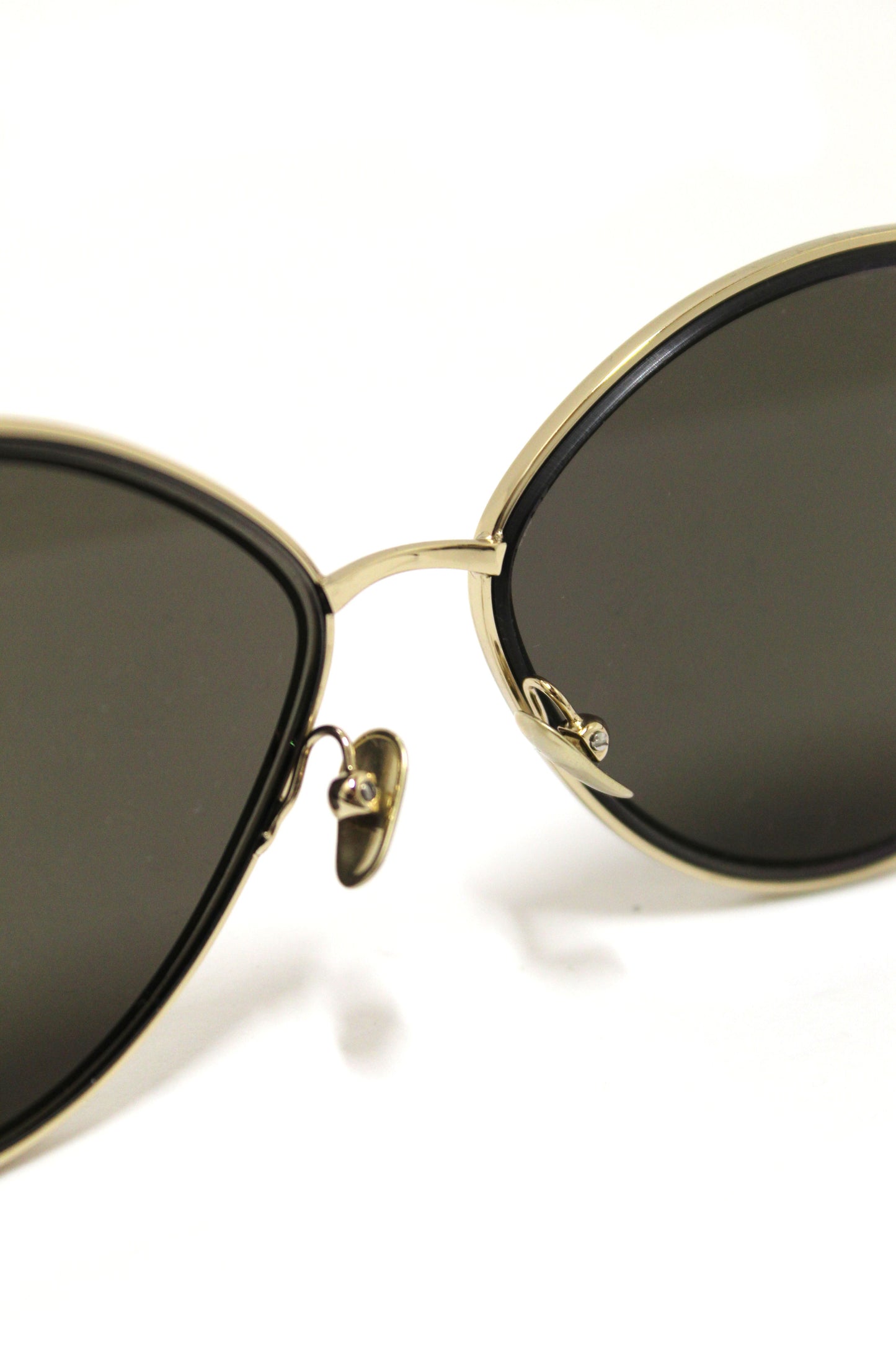 Chanel Black and Gold Oversize Sunglasses