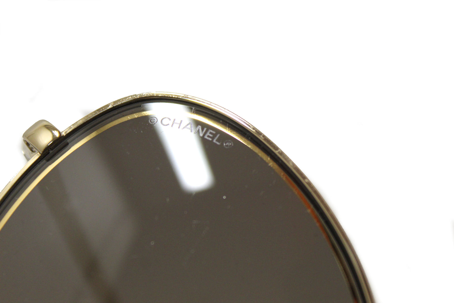 Chanel Black and Gold Oversize Sunglasses