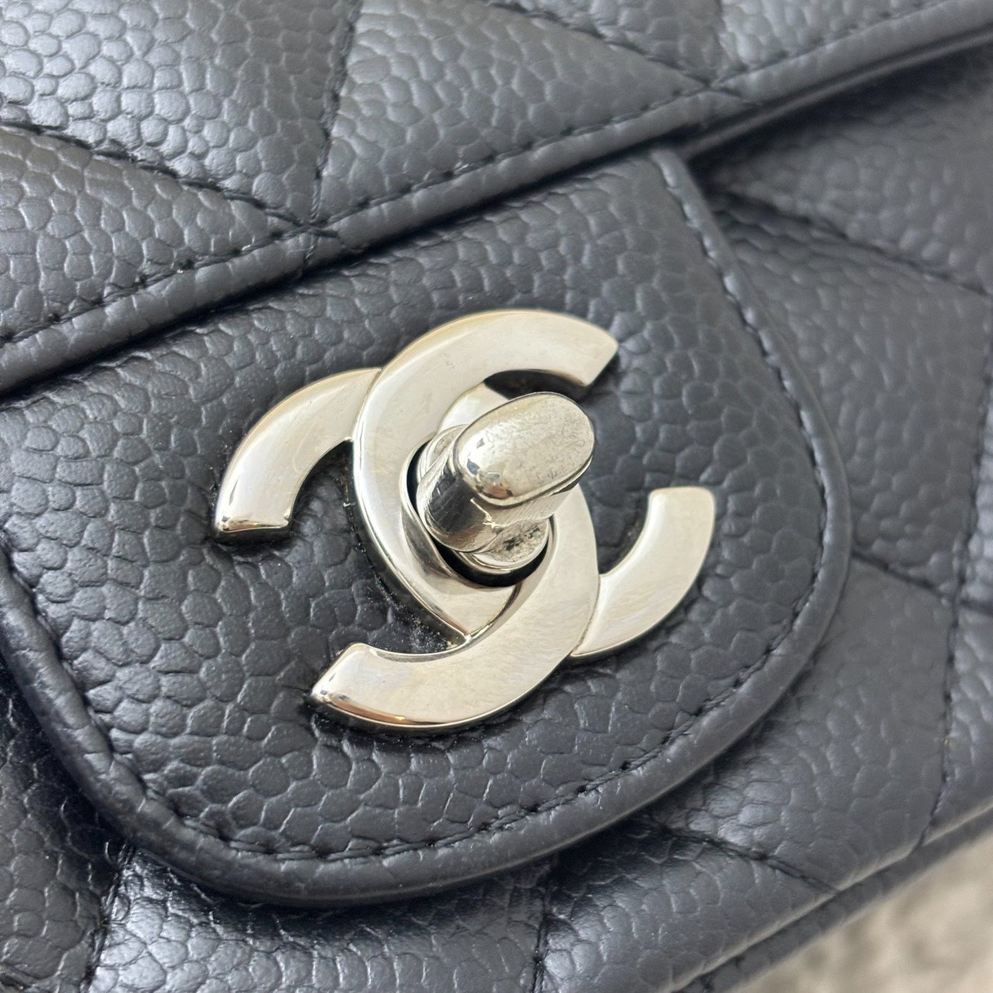 Chanel Classic Square Mini Flap in Black Caviar and SHW