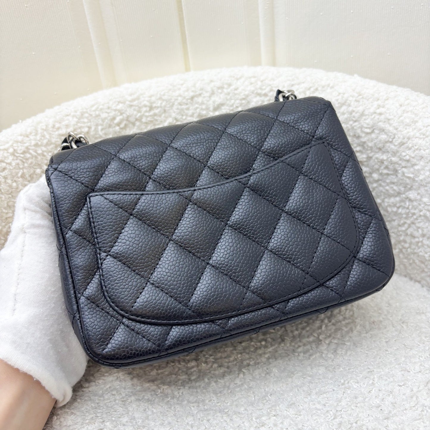 Chanel Classic Square Mini Flap in Black Caviar and SHW