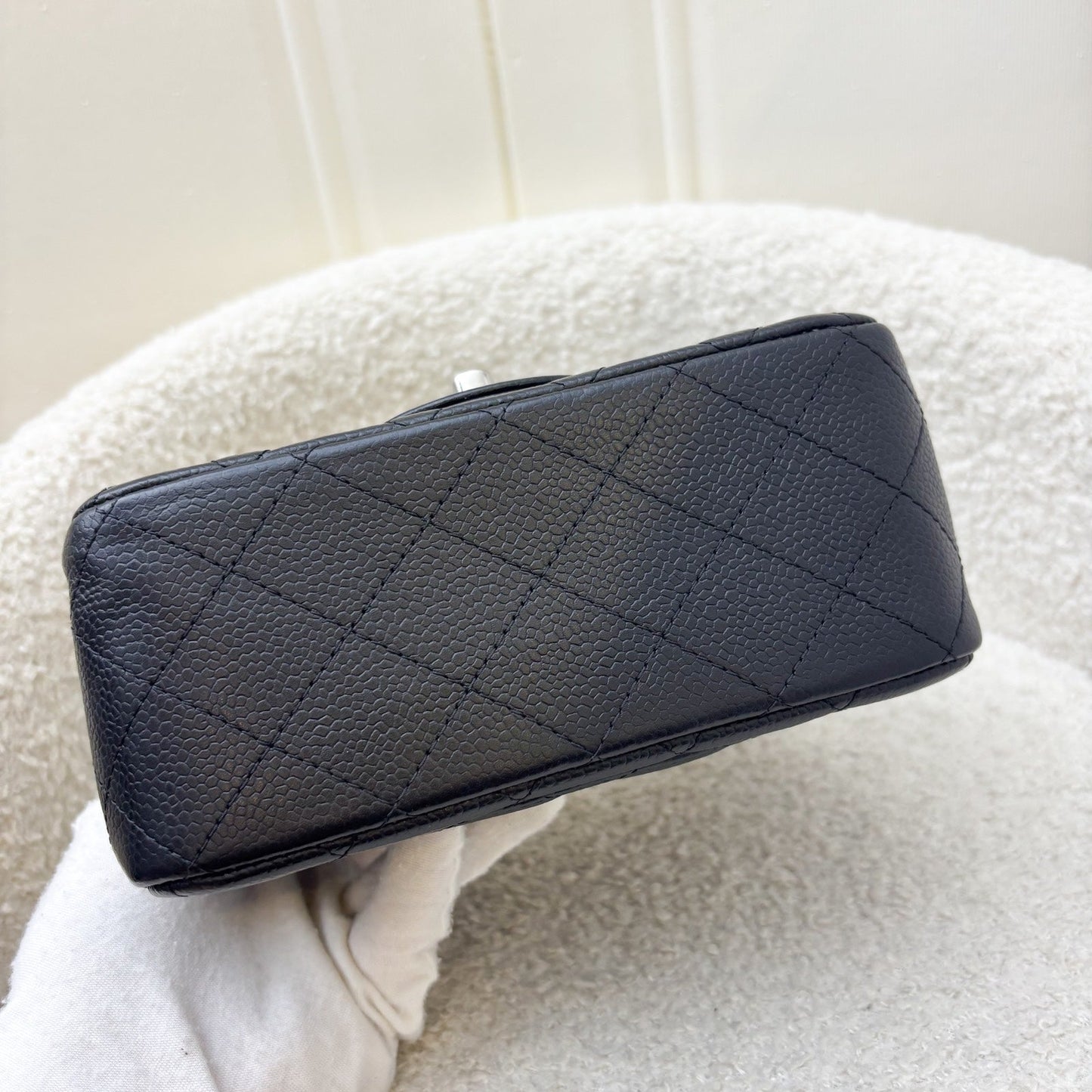 Chanel Classic Square Mini Flap in Black Caviar and SHW