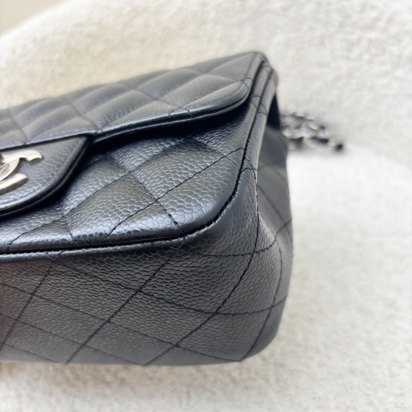 Chanel Classic Square Mini Flap in Black Caviar and SHW