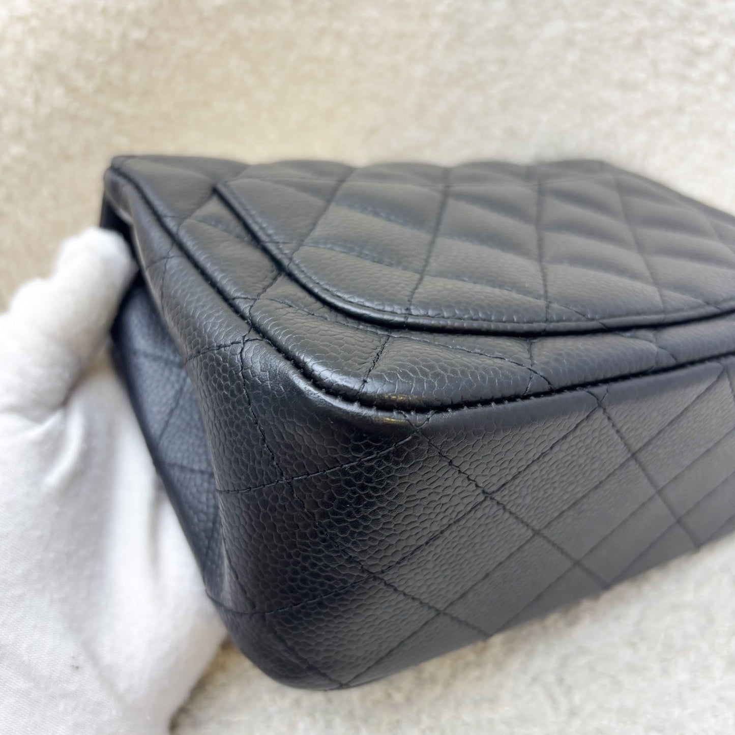 Chanel Classic Square Mini Flap in Black Caviar and SHW
