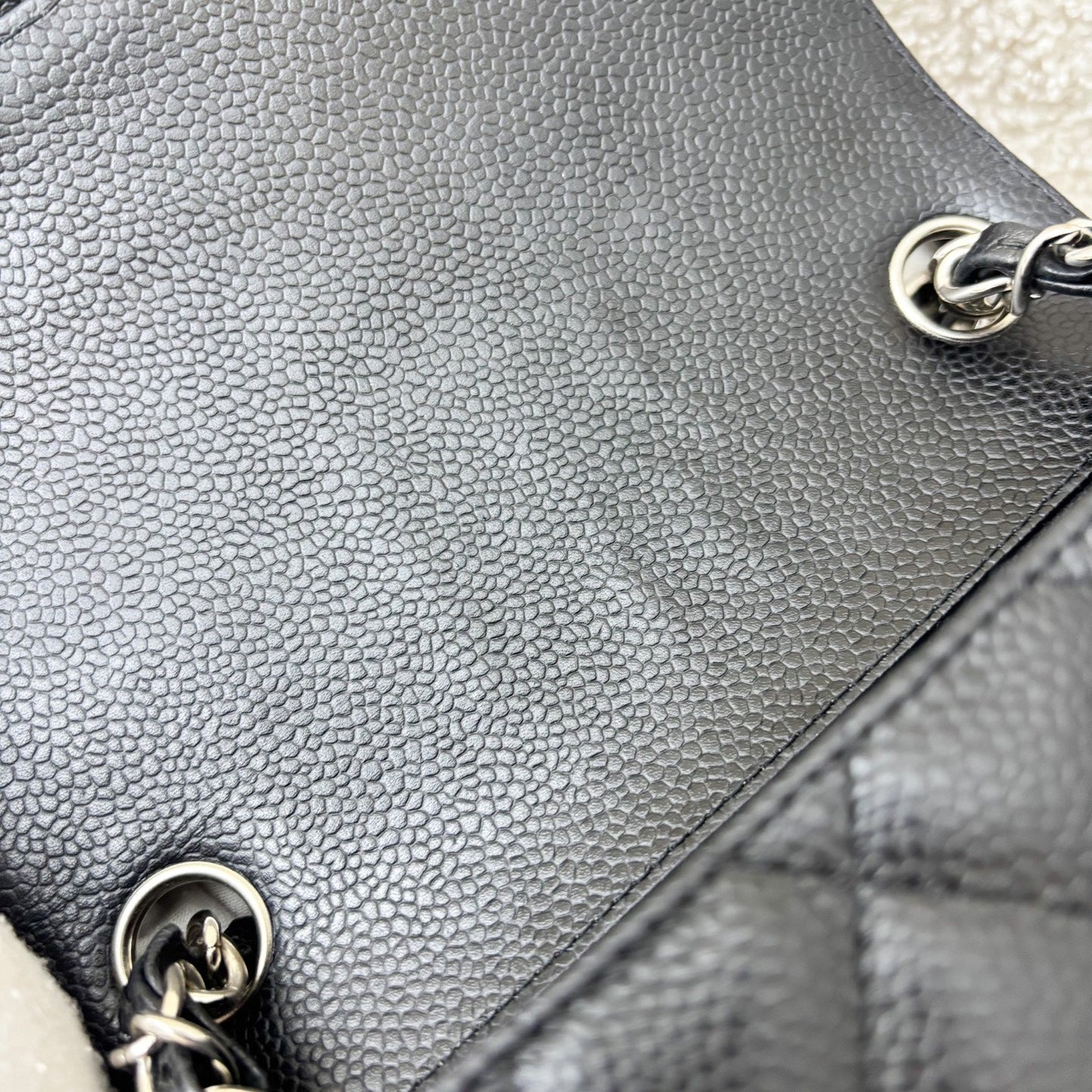 Chanel Classic Square Mini Flap in Black Caviar and SHW