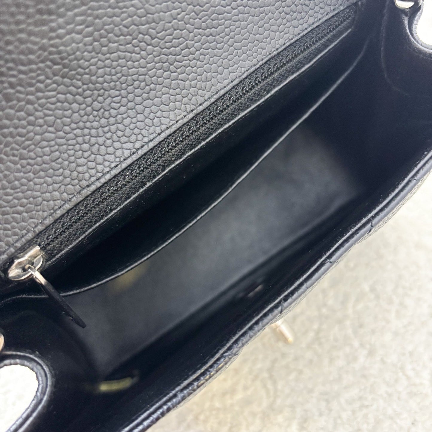 Chanel Classic Square Mini Flap in Black Caviar and SHW