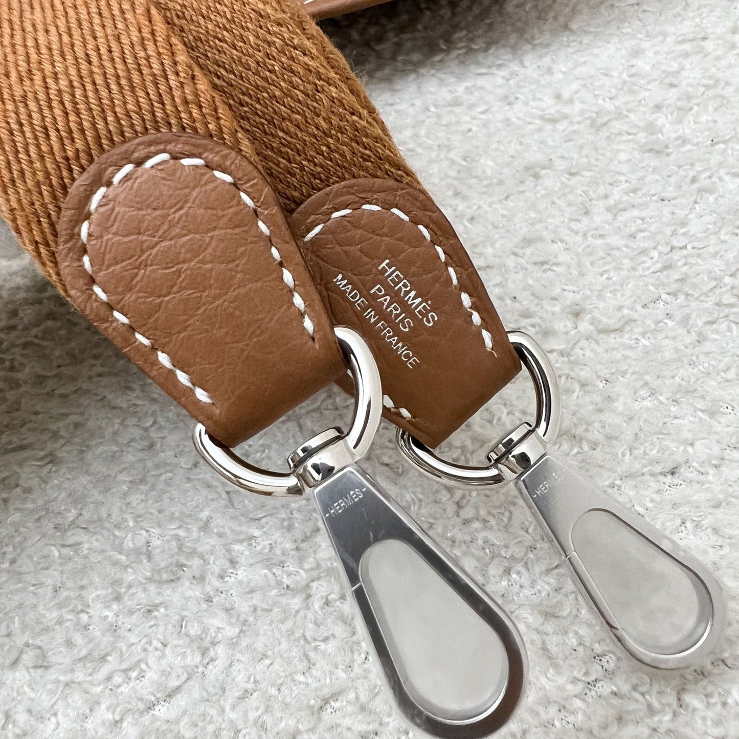 [New Short Strap] Hermes Mini Evelyne TPM in Gold Clemence Leather with Gold Strap and PHW