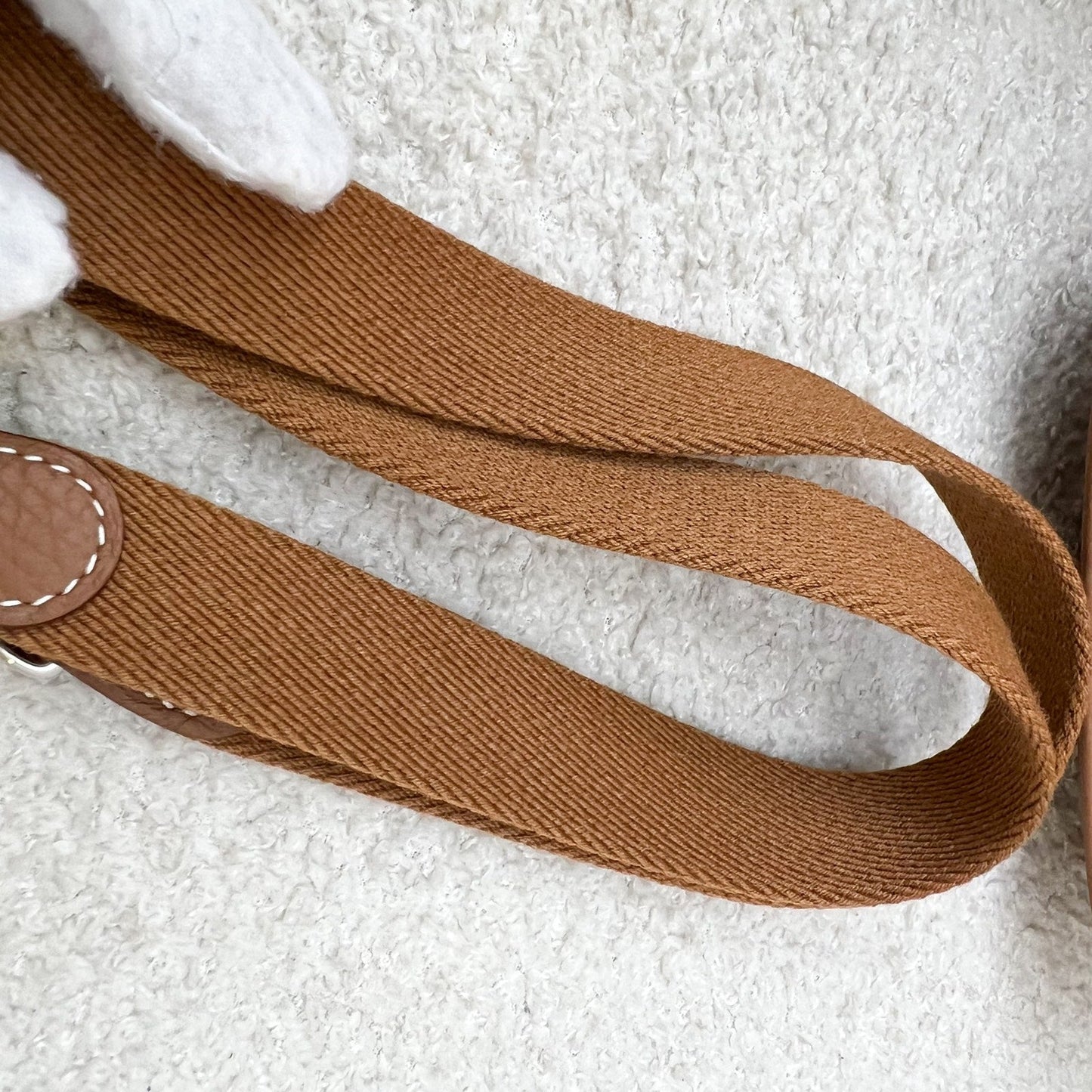 [New Short Strap] Hermes Mini Evelyne TPM in Gold Clemence Leather with Gold Strap and PHW