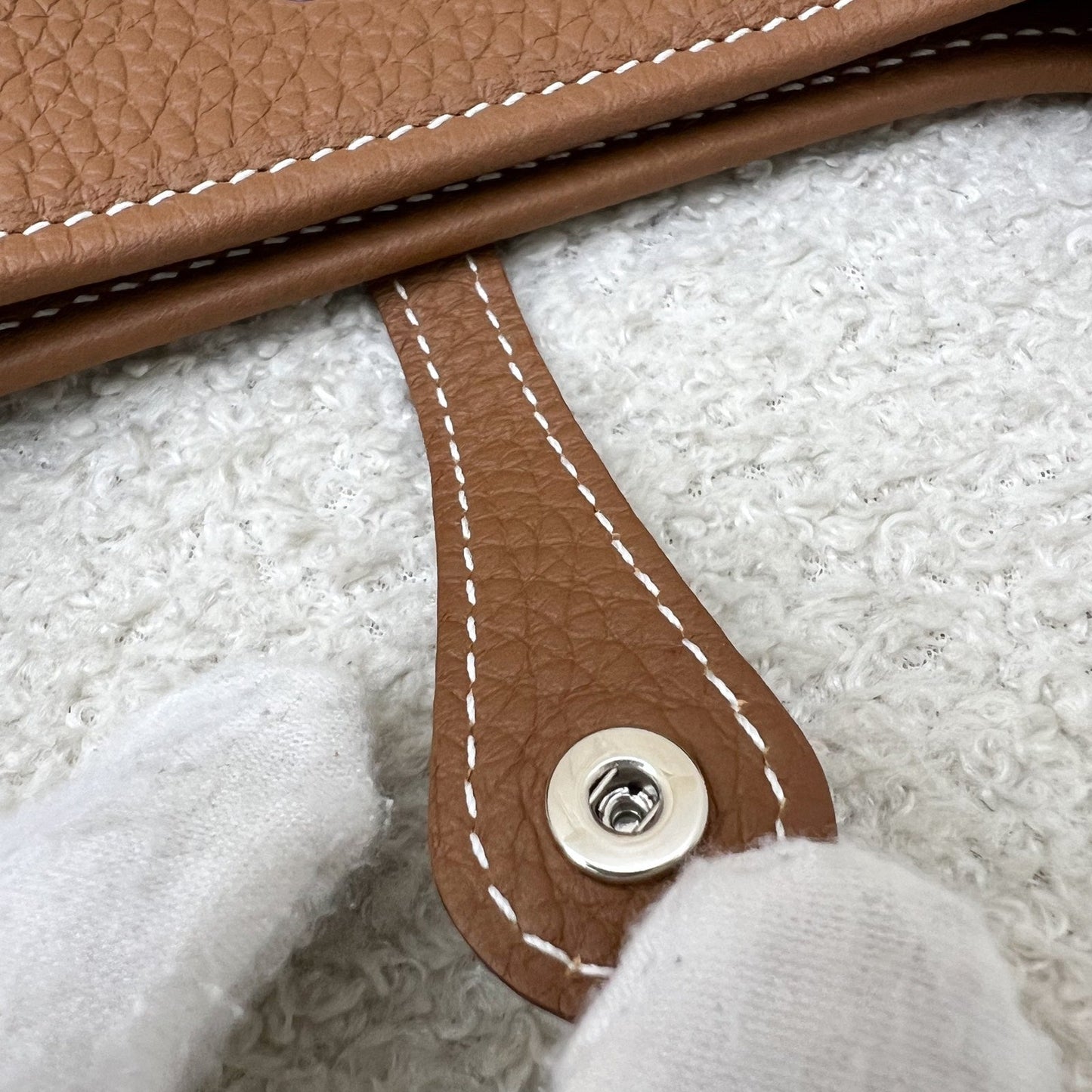 [New Short Strap] Hermes Mini Evelyne TPM in Gold Clemence Leather with Gold Strap and PHW