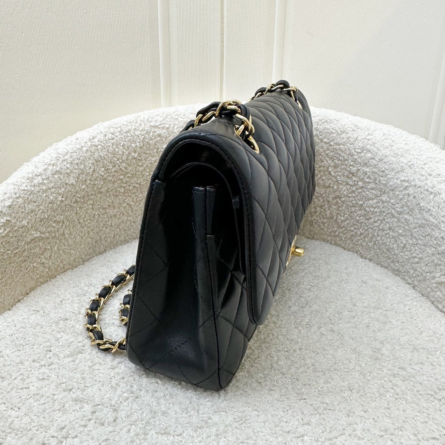 Chanel Medium Classic Flap CF in Black Lambskin and GHW