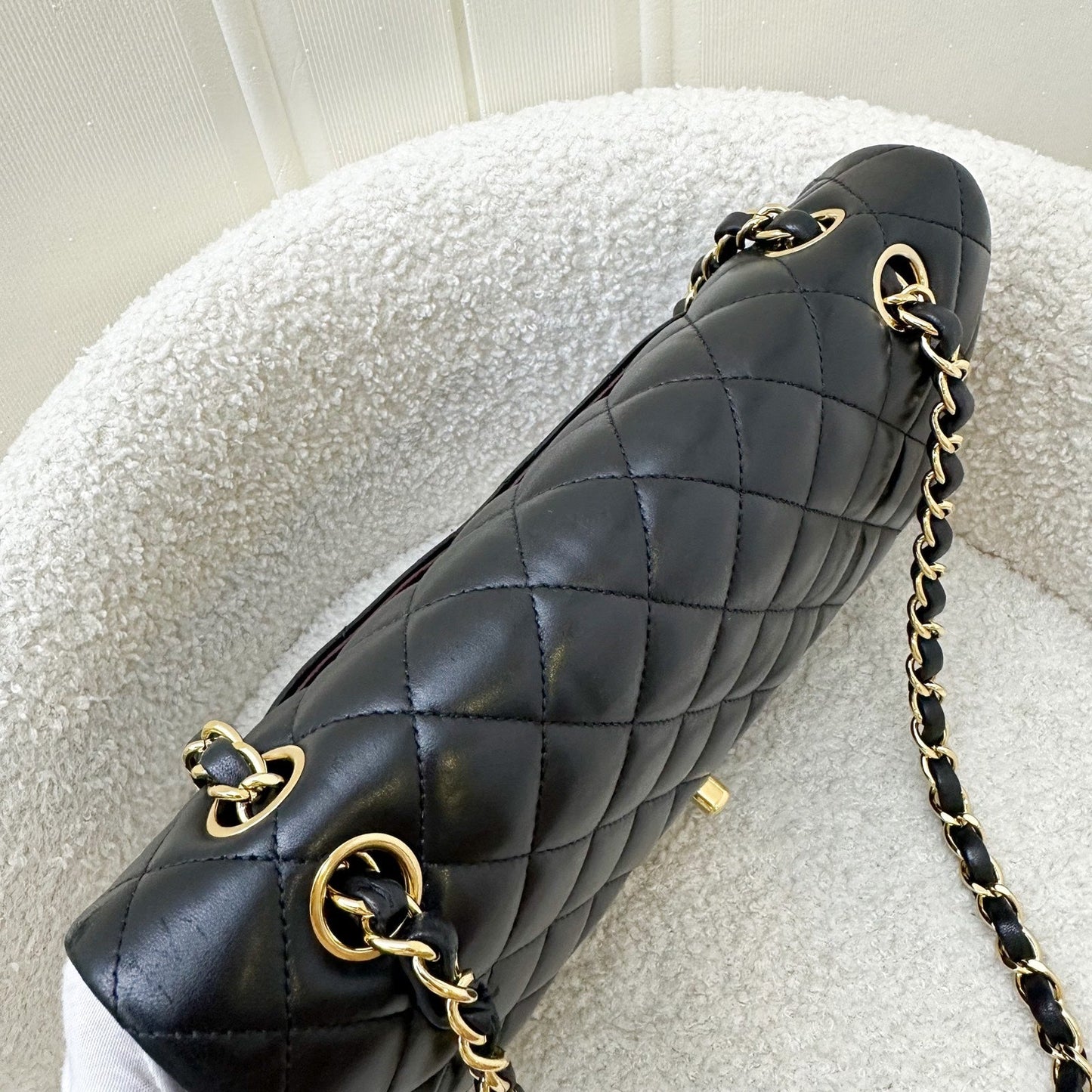 Chanel Medium Classic Flap CF in Black Lambskin and GHW