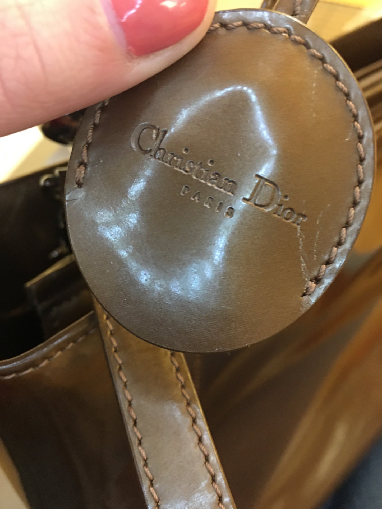 CHRISTIAN DIOR Malice Handbag in Brown Leather