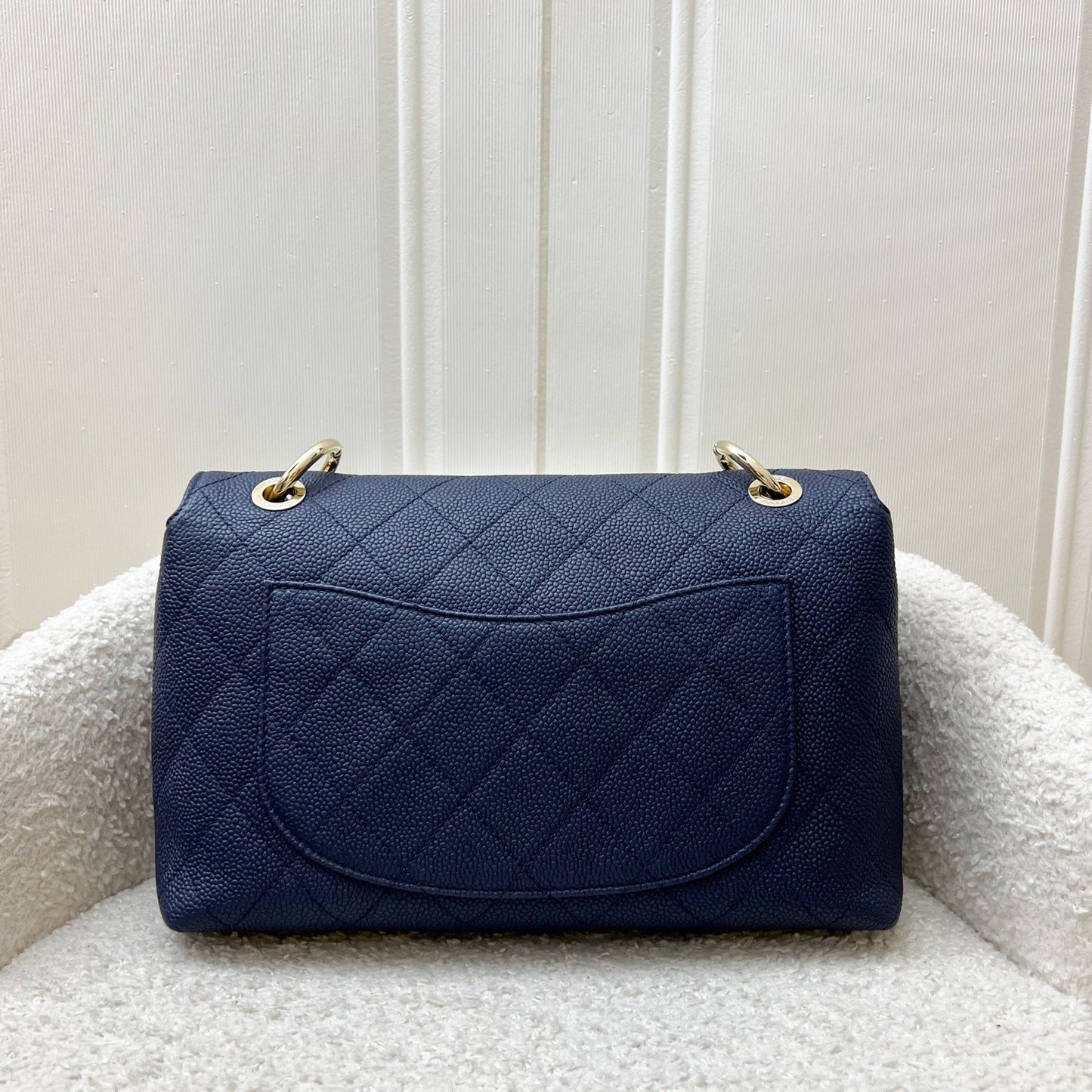Chanel City Walk Flap in Navy Caviar LGHW (Model: AS1574)