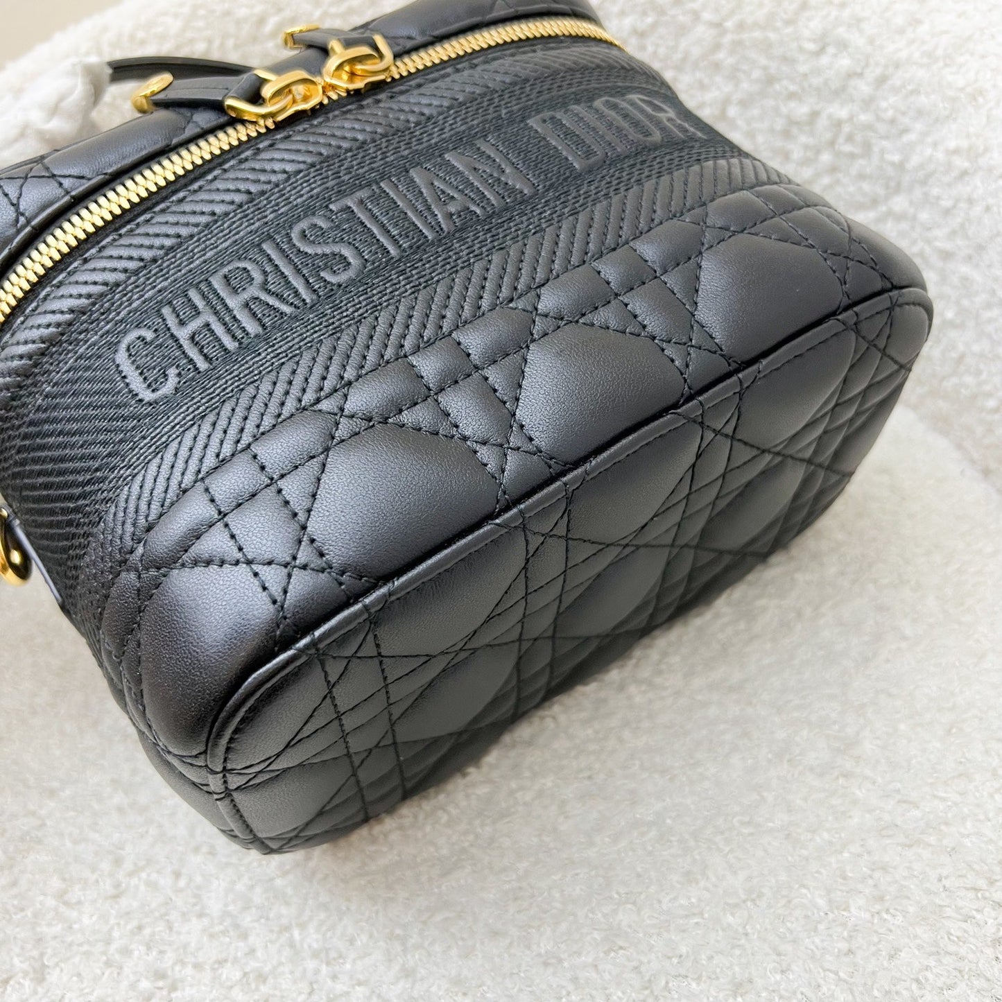 Dior Small DiorTravel Vanity Case in Black Calfskin and GHW