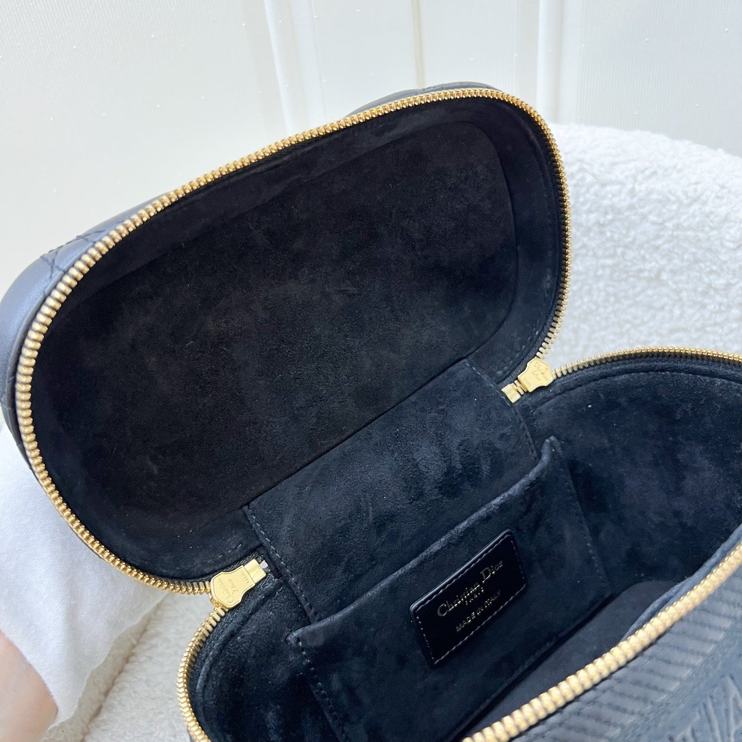 Dior Small DiorTravel Vanity Case in Black Calfskin and GHW