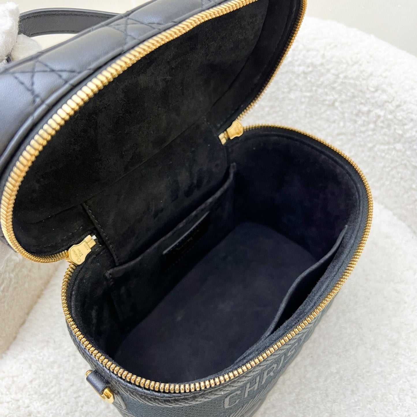 Dior Small DiorTravel Vanity Case in Black Calfskin and GHW