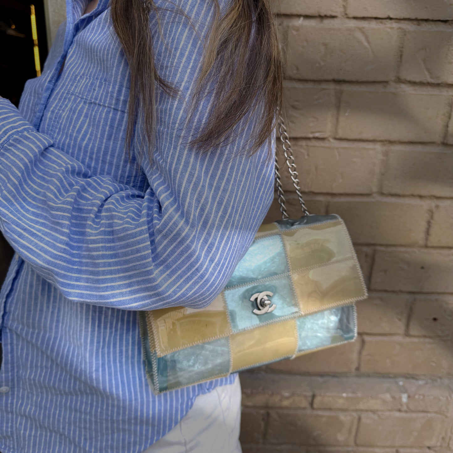 Chanel PVC Turnlock Flap Bag Year 1999