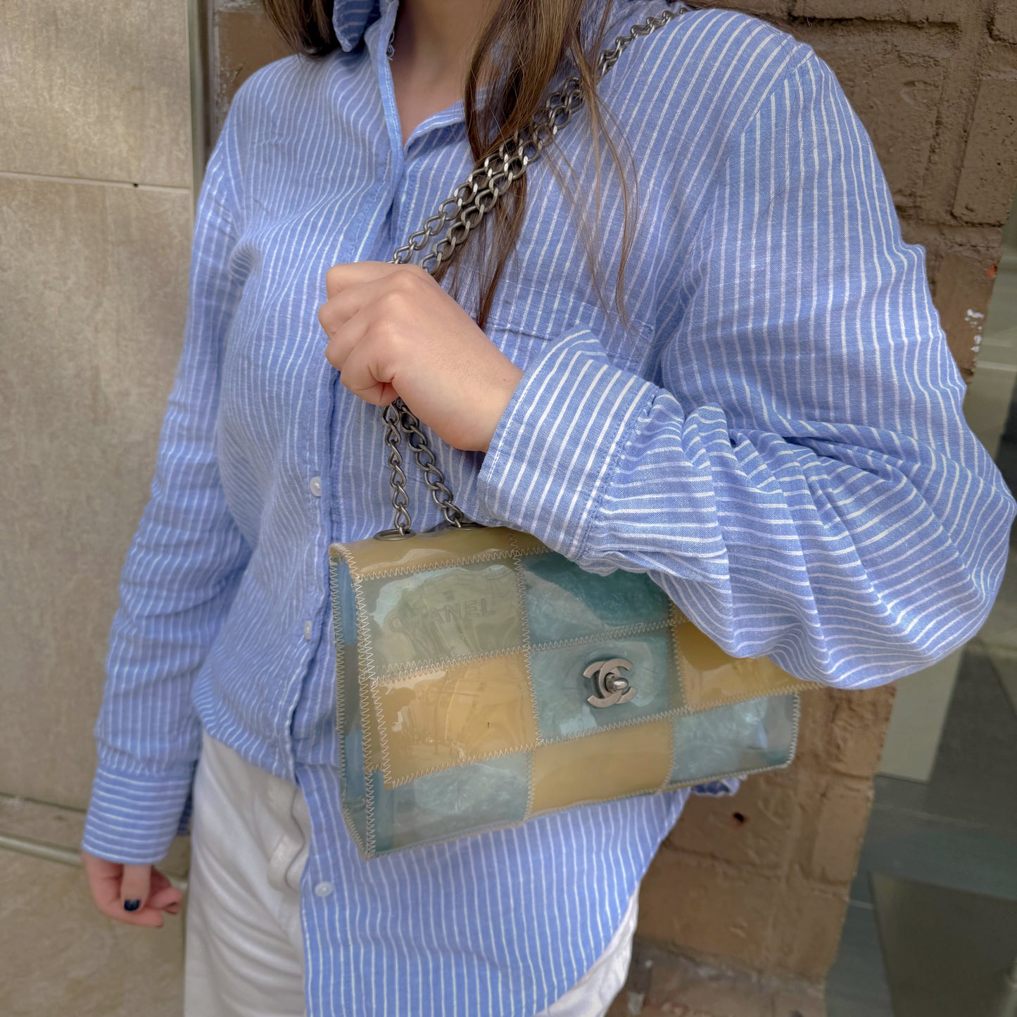 Chanel PVC Turnlock Flap Bag Year 1999