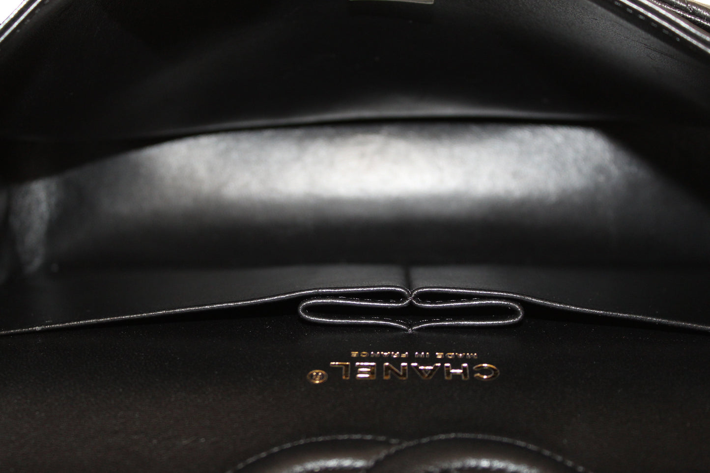 Chanel Classic Black Quilted Lambskin Leather Classic Medium Double Flap Bag