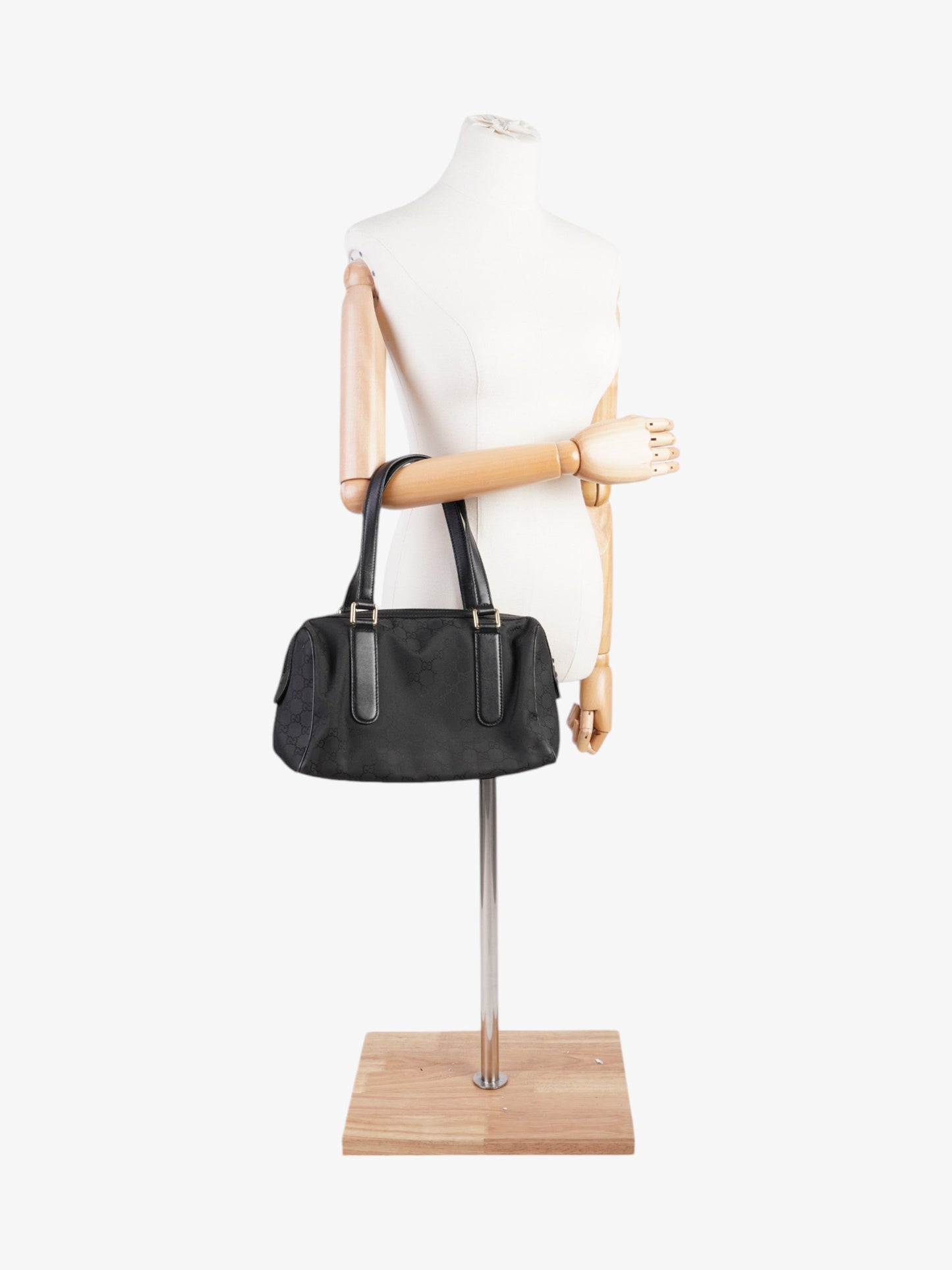 Gucci Boston Black / GG Supreme Nylon Small