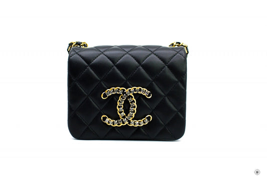 Chanel AS2599B05828 Mini Flap Bag Black / 94305 Lambskin Shoulder Bags Gbhw