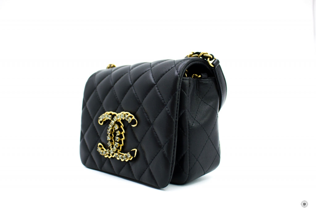 Chanel AS2599B05828 Mini Flap Bag Black / 94305 Lambskin Shoulder Bags Gbhw