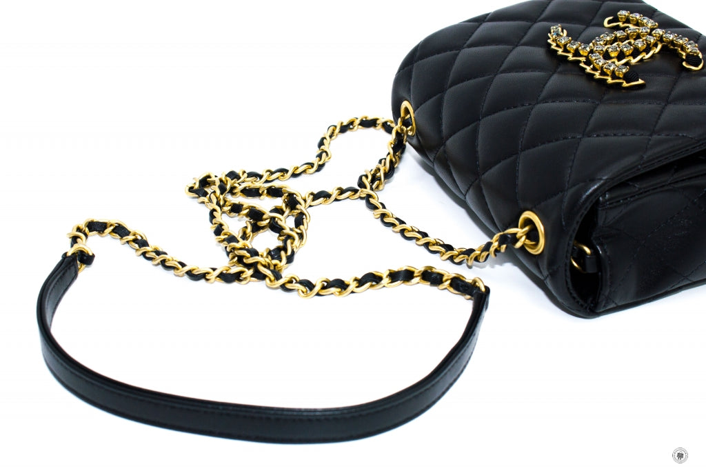 Chanel AS2599B05828 Mini Flap Bag Black / 94305 Lambskin Shoulder Bags Gbhw