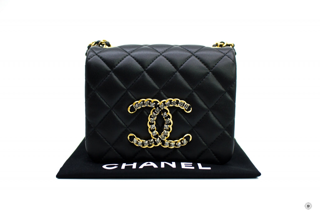 Chanel AS2599B05828 Mini Flap Bag Black / 94305 Lambskin Shoulder Bags Gbhw