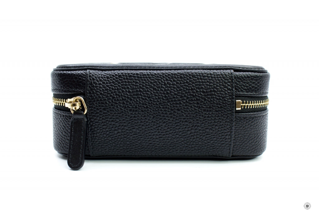 Chanel A84452 Y06542 CC Filigree Vanity Clutch With Chain Black / 94305 Caviar Shoulder Bags Ghw