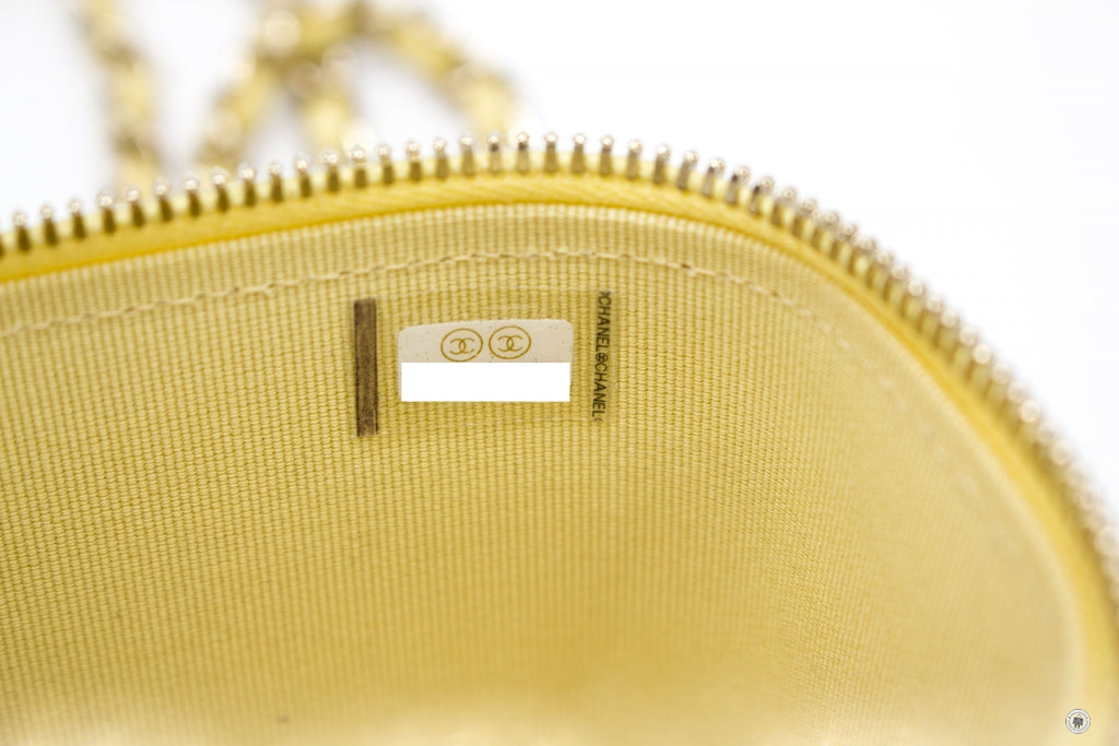 Chanel AP2198B06660 Small Vanity Case Yellow / NG754 Calfskin Shoulder Bags Ghw