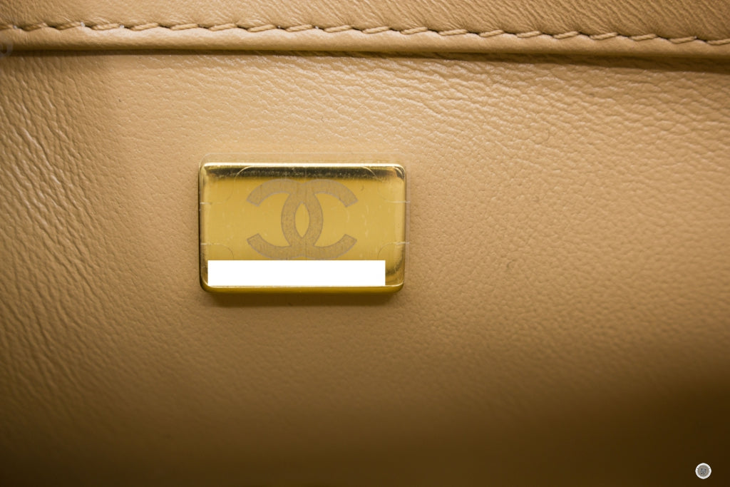 Chanel AS3457 B08840  Mini Flap Bag With Heart Charms BJ523 / Beige Lambskin Shoulder Bags Gbhw