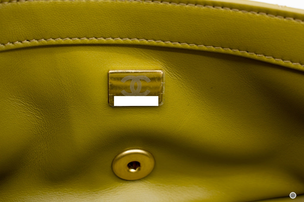 Chanel AS1787 B02916 Mini Flap Bag Crush Avocado / NJ526 Lambskin Shoulder Bags Gbhw