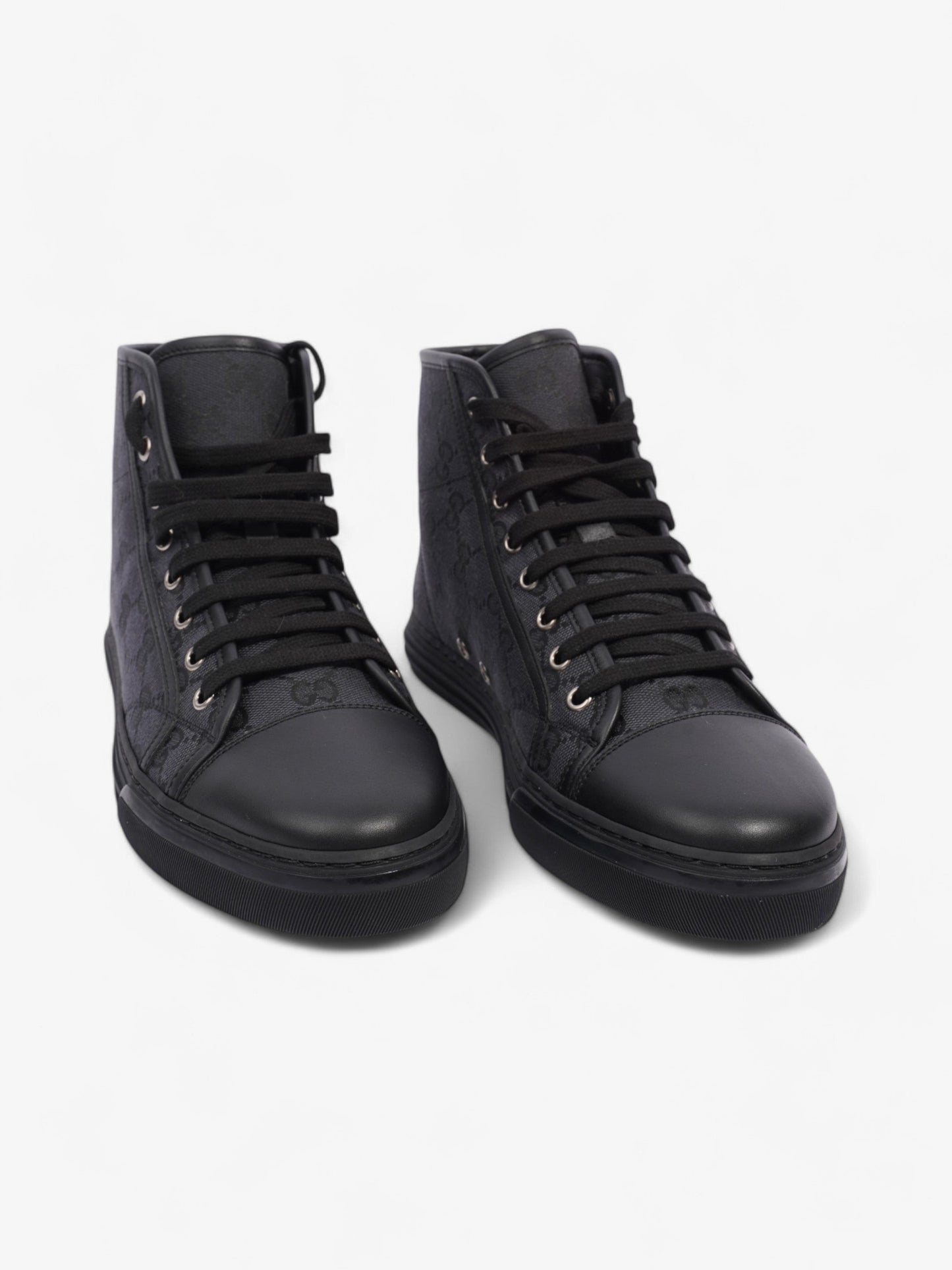 Gucci GG High Top Black Canvas EU 41.5 UK 7.5