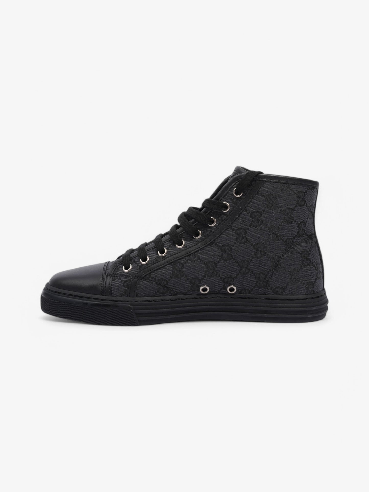 Gucci GG High Top Black Canvas EU 41.5 UK 7.5
