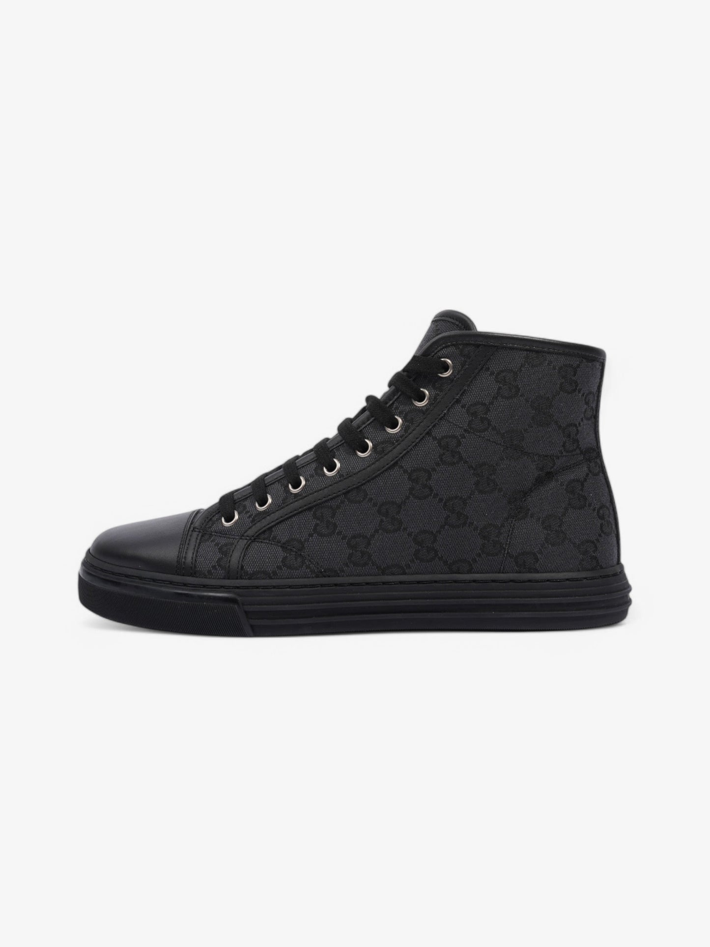 Gucci GG High Top Black Canvas EU 41.5 UK 7.5