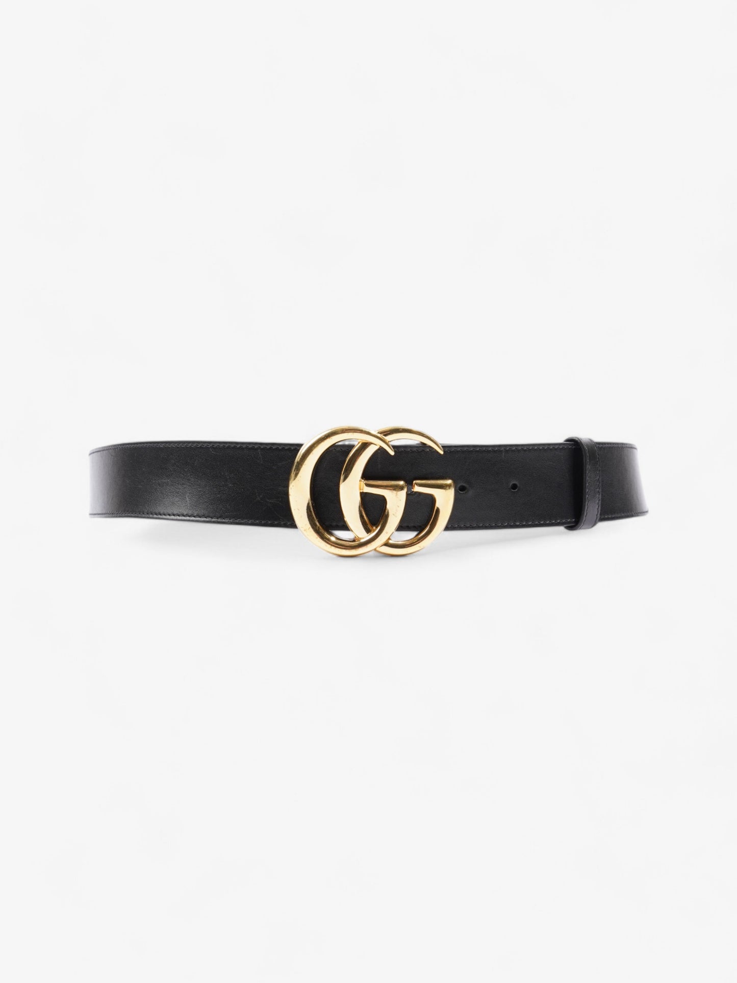 Gucci GG Marmont 2015 Re-Edition Wide Belt Black Leather 110cm / 44"