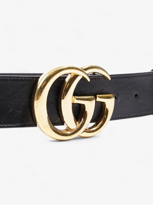 Gucci GG Marmont 2015 Re-Edition Wide Belt Black Leather 110cm / 44"