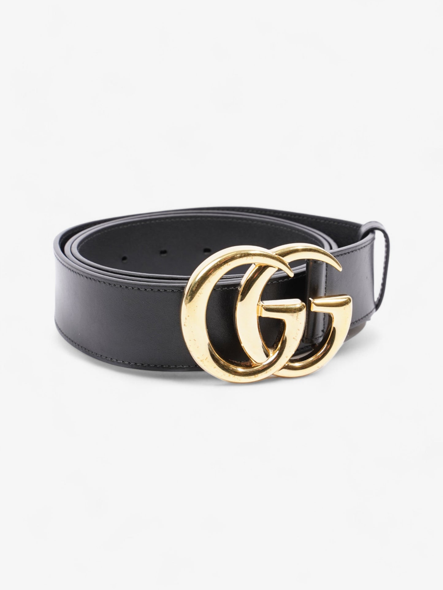 Gucci GG Marmont 2015 Re-Edition Wide Belt Black Leather 110cm / 44"