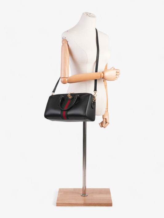 Gucci Ophidia Boston Bag Black / Red / Green Leather Medium