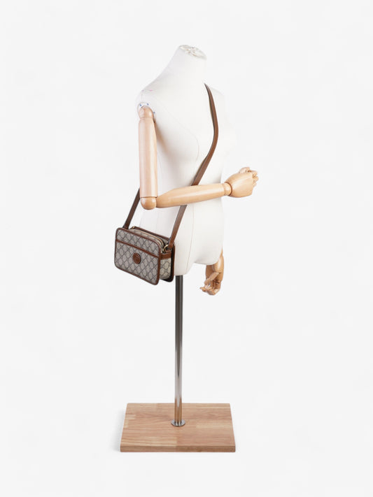 Gucci Interlocking G Messenger GG Supreme / Brown Coated Canvas Mini