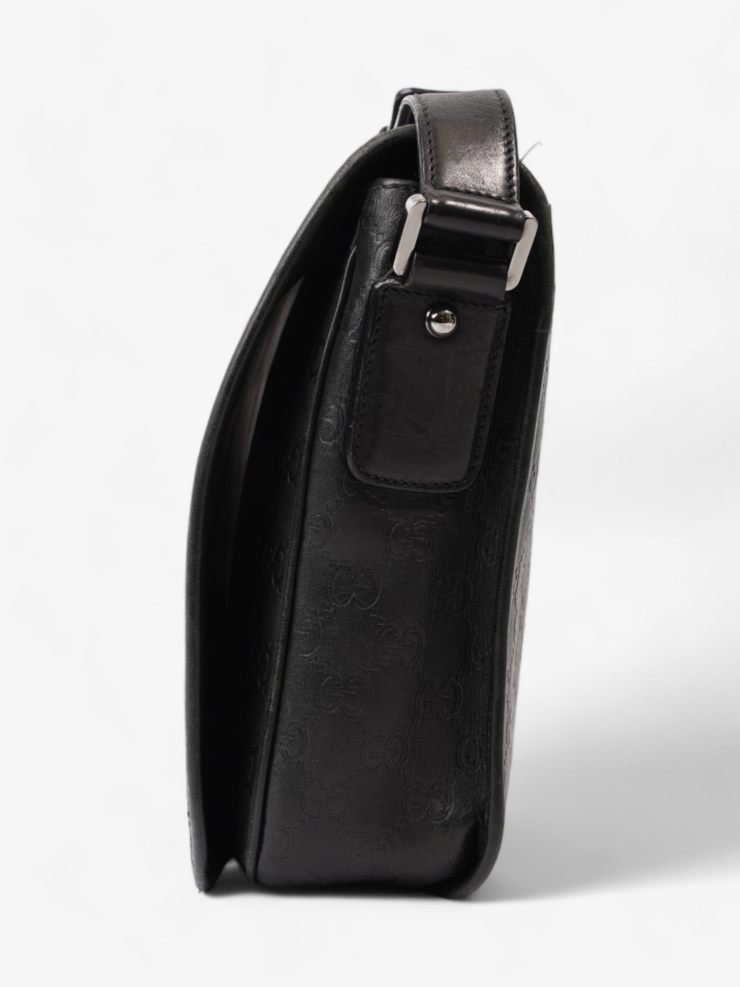 Gucci Flap Messenger Black Leather