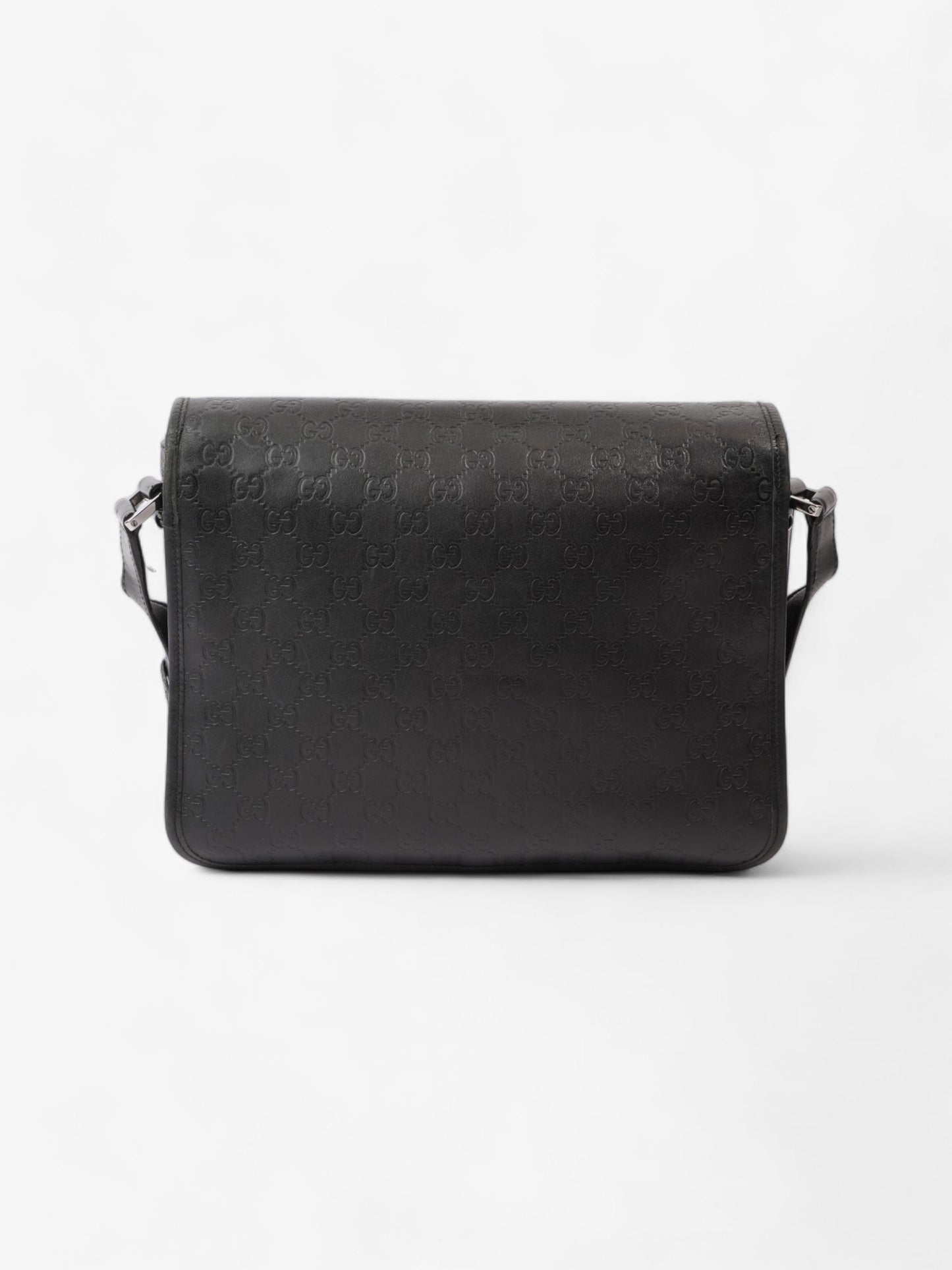 Gucci Flap Messenger Black Leather