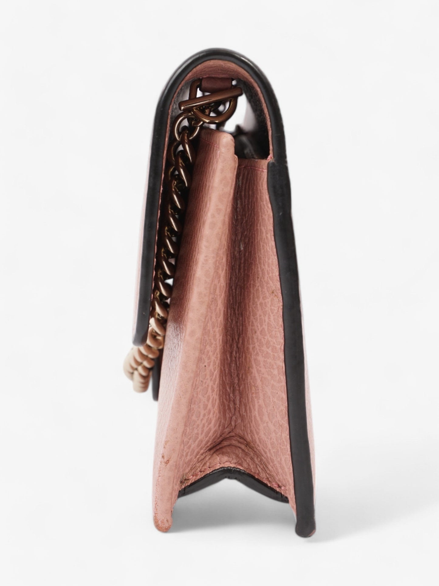 Gucci Interlocking G Chain Wallet Light Pink Leather