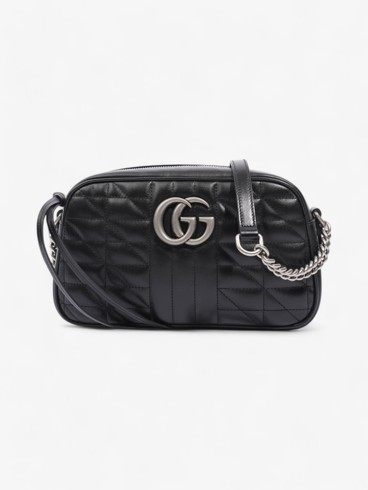 Gucci GG Marmont Black Calfskin Leather Small