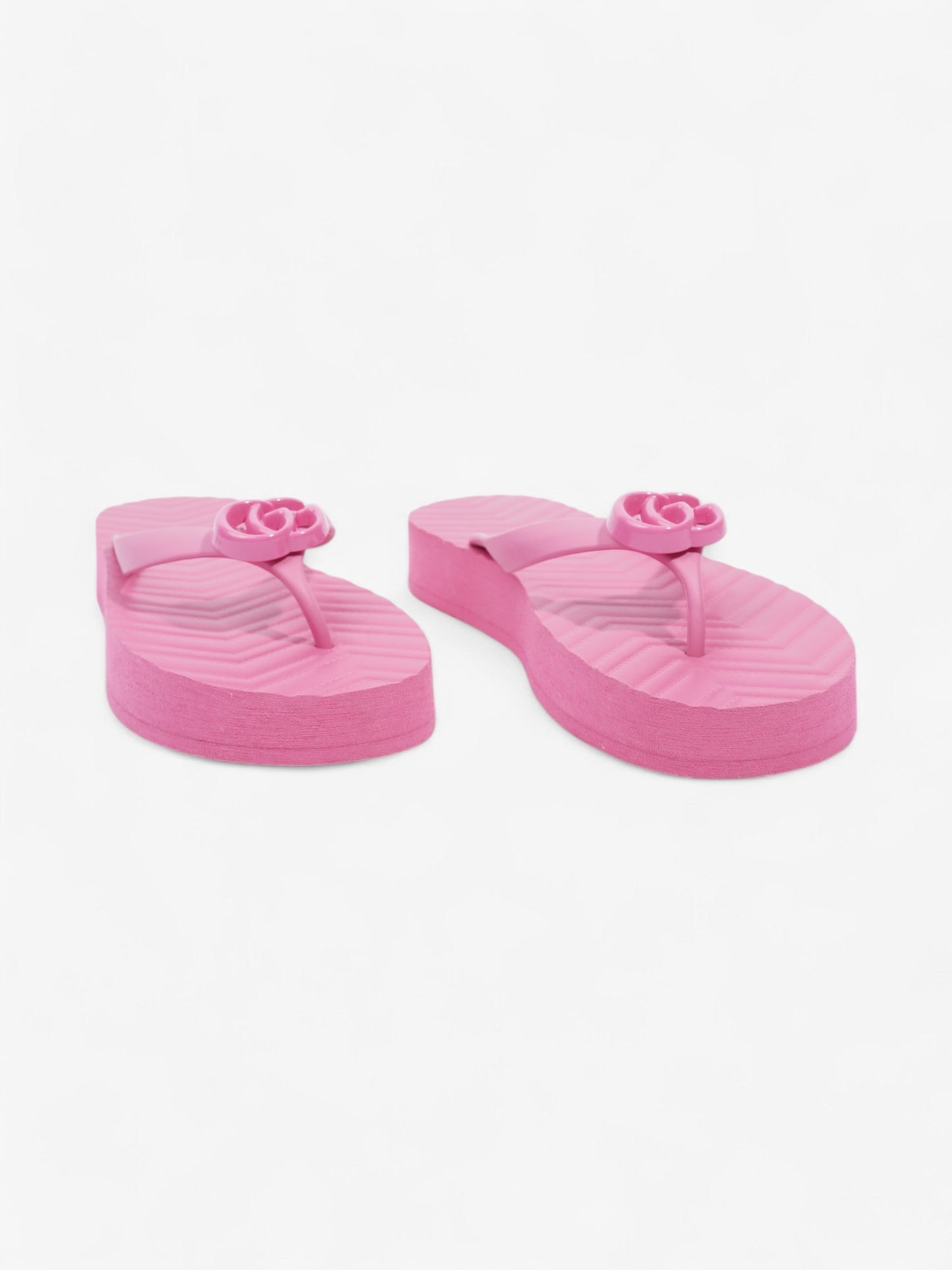 Gucci Double G Platform Sandal Pink Rubber EU 41 UK 8