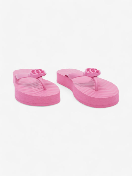 Gucci Double G Platform Sandal Pink Rubber EU 41 UK 8