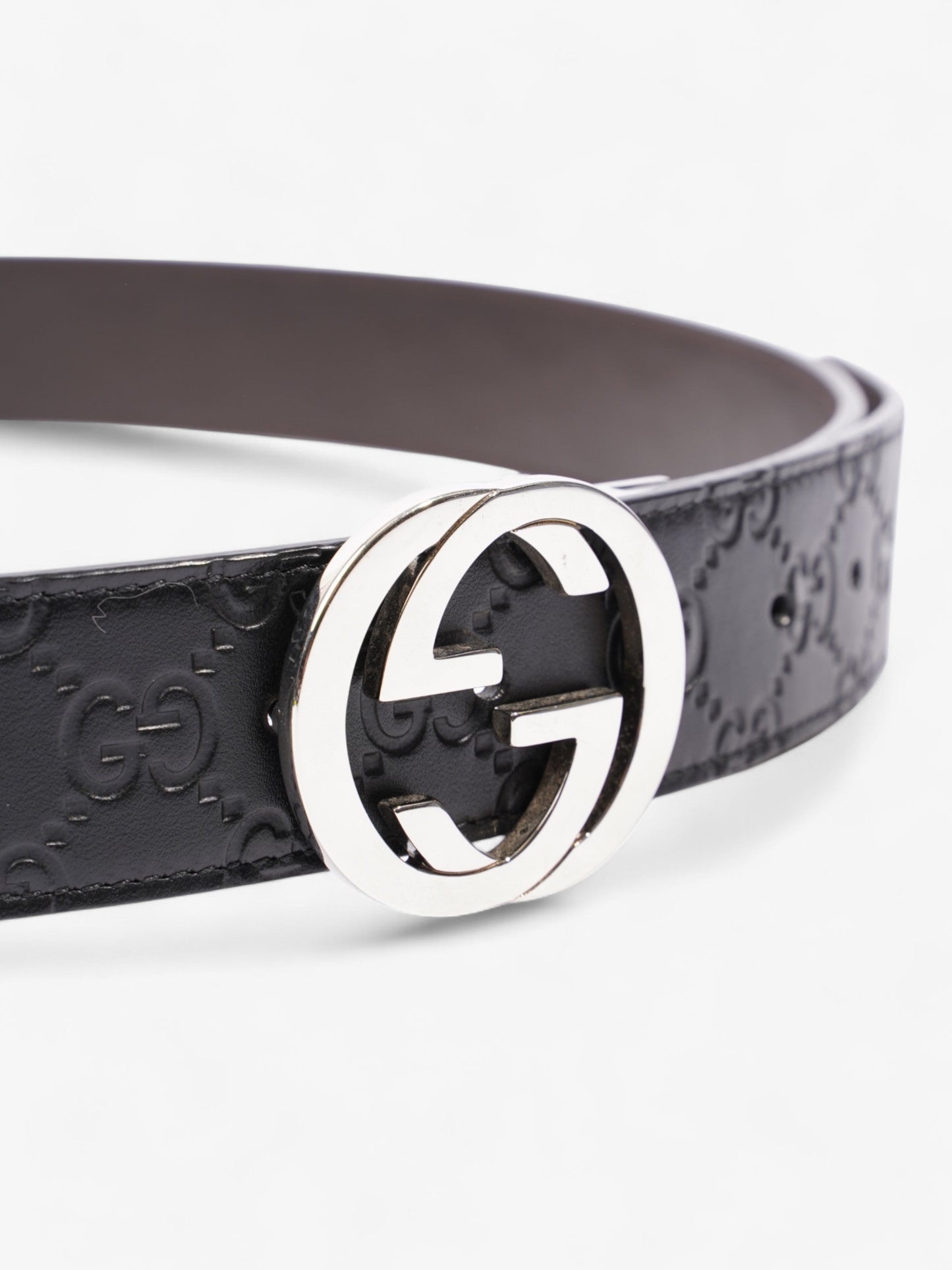Gucci Interlocking G Reversible Belt Black / Brown Leather 95cm / 38"