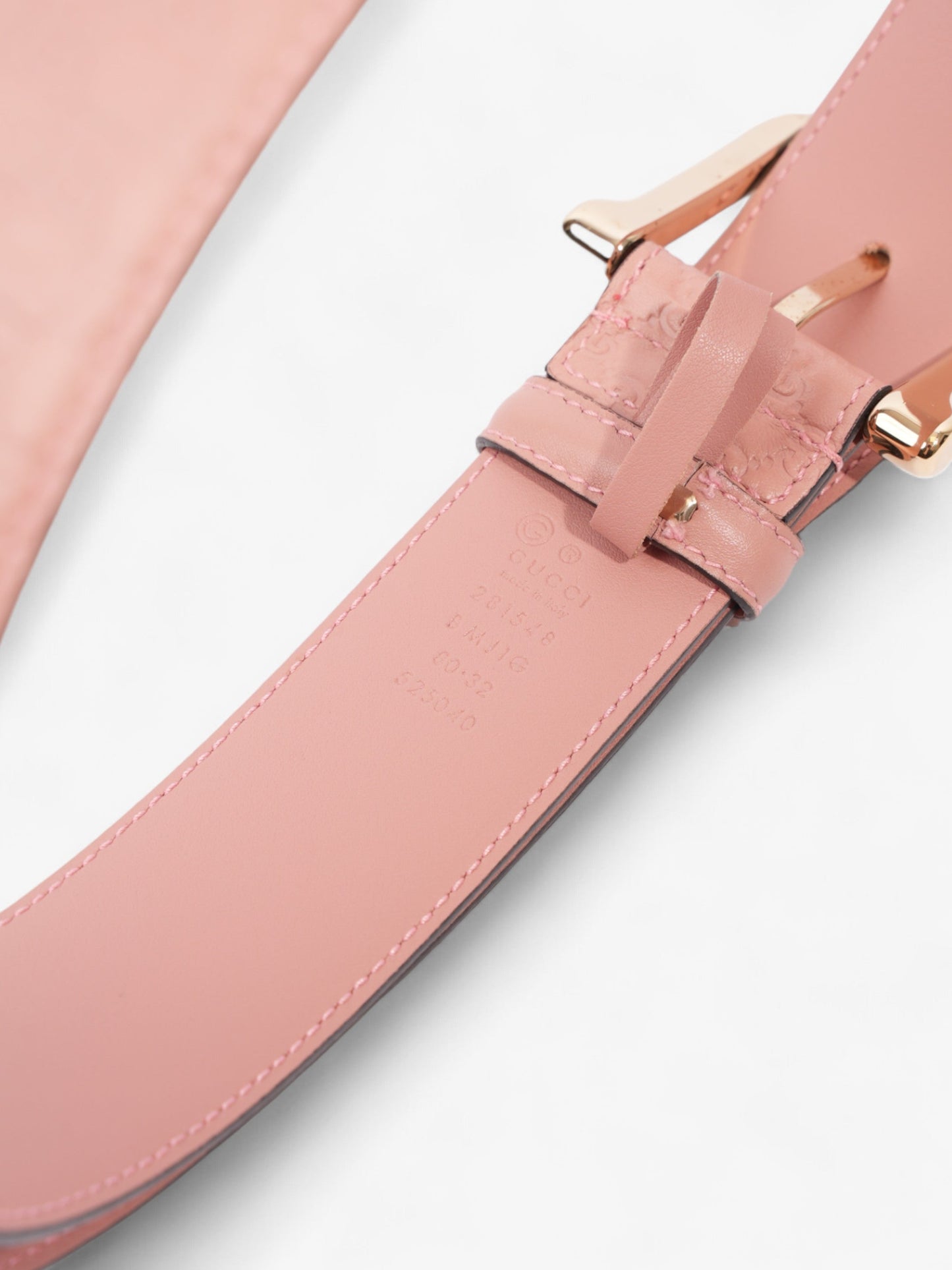 Gucci Microguccissima Belt Pink Leather 80cm 32"