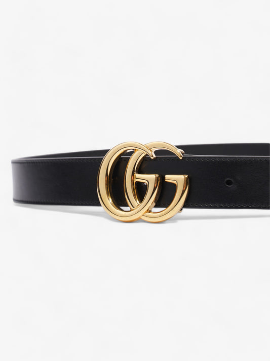 Gucci GG Marmont Thin Belt Black Leather 80cm 32"